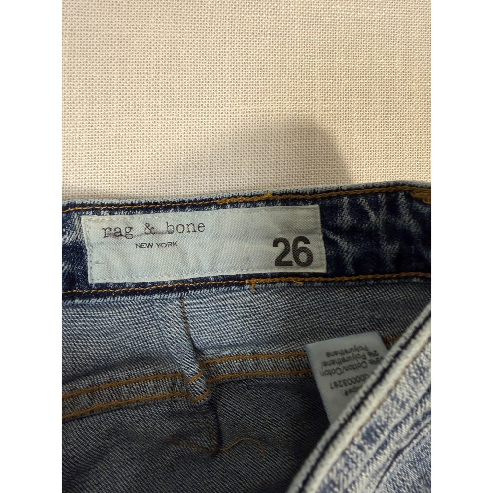 Rag & Bone Logan High Rise Straight Leg Jeans Farrow Wash Blue 26 WDD21S2789K1FA - Picture 4 of 11